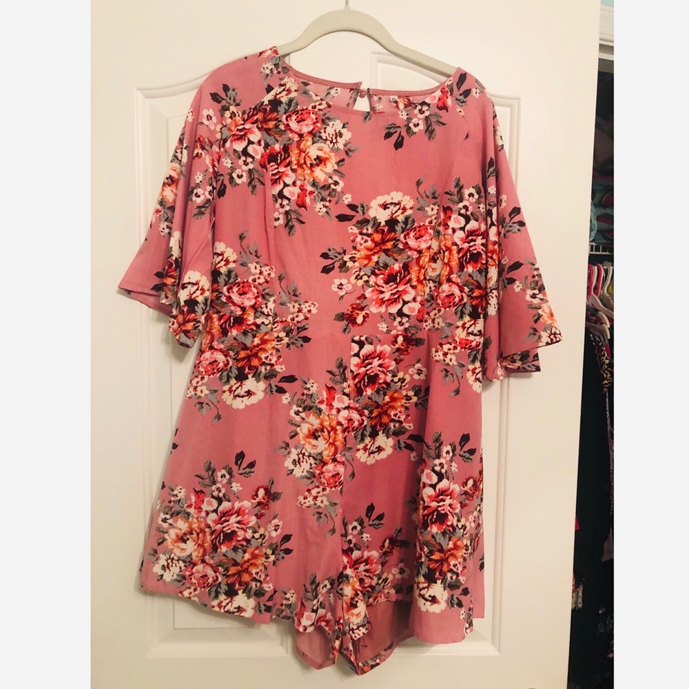 Floral Open Back Romper